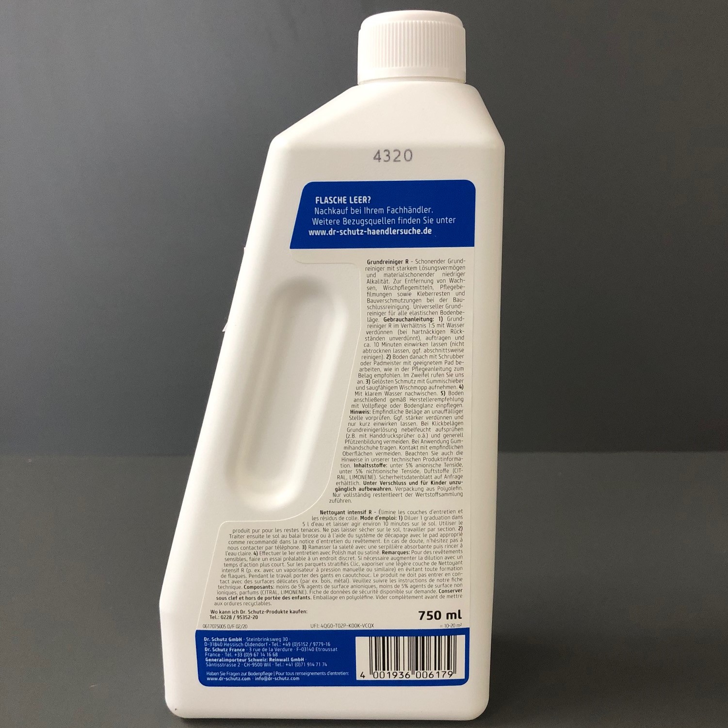 Grundreiniger R 750 ml  von Dr. Schutz – Bild 2