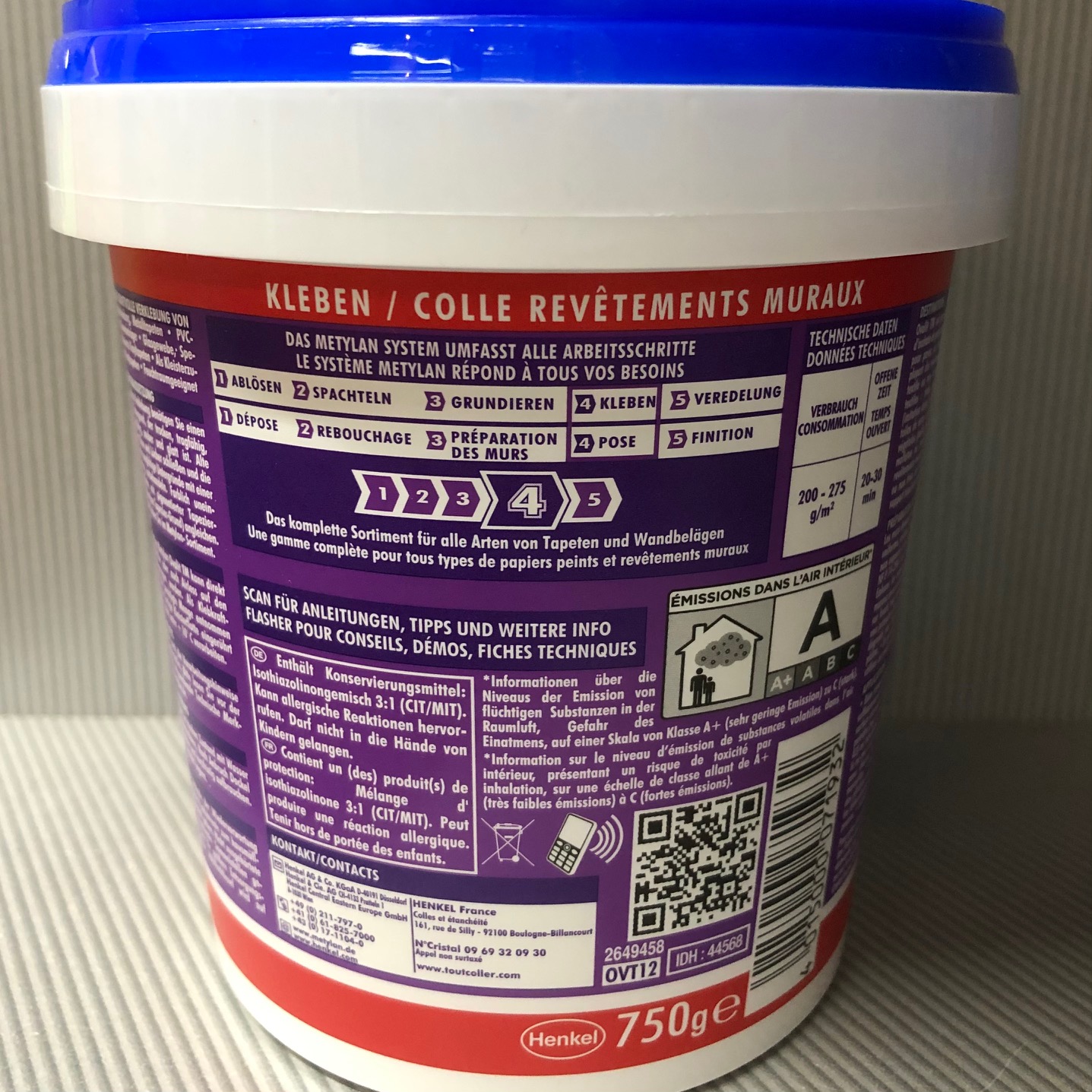 Metylan Ovalit TM Textile Wandbekleidung, Metalltapeten 750g – Bild 2