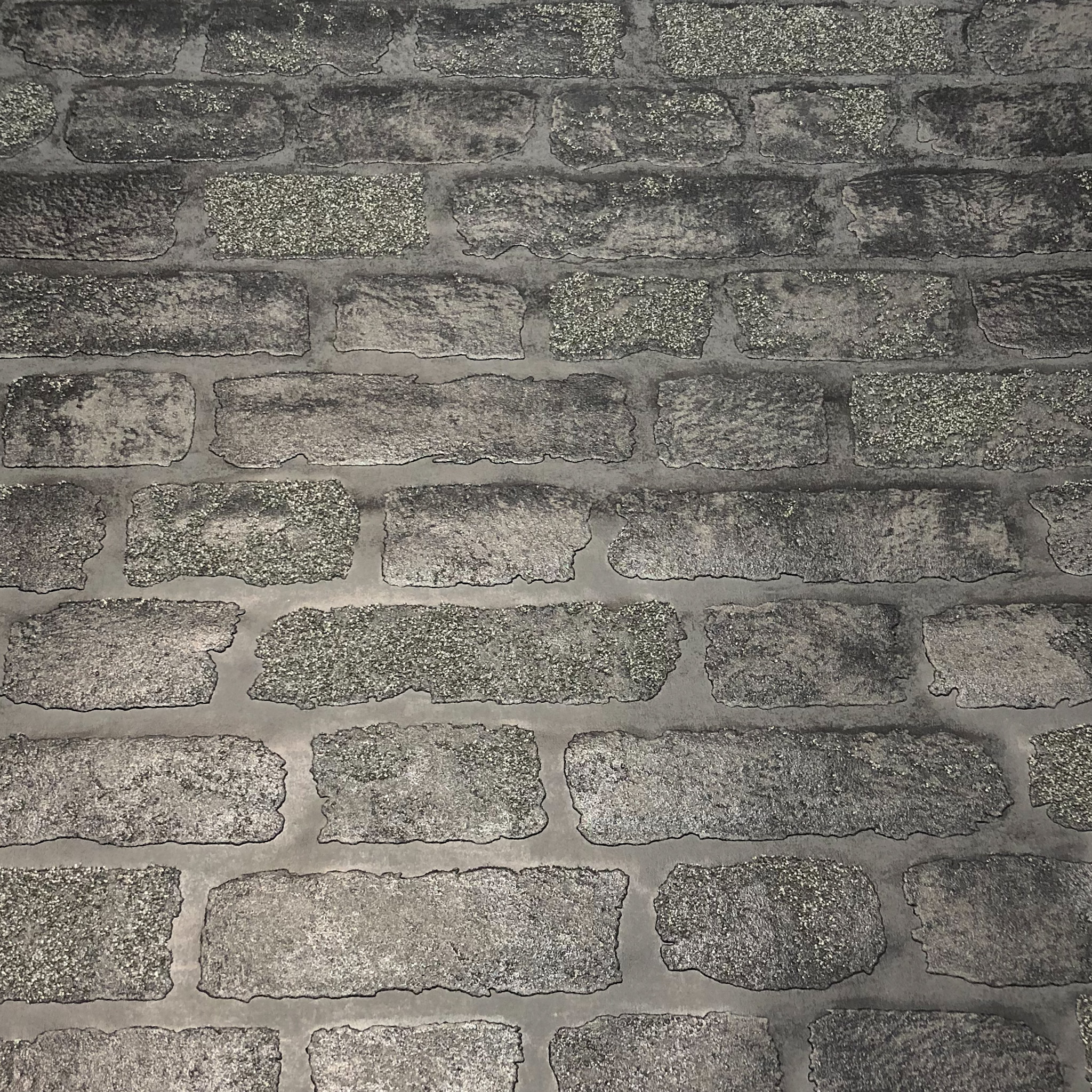 Tapete schwarz grau, Kollektion Brique von Marburg, 58423