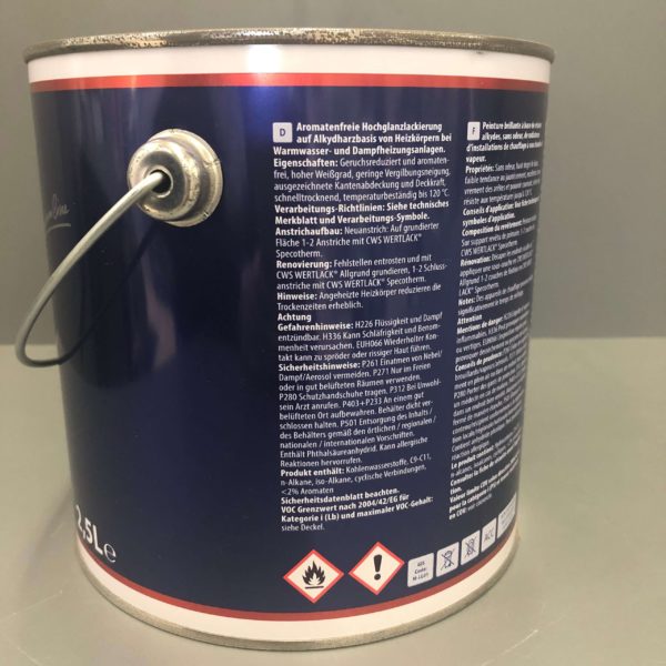 Specotherm Lack, CWS Wertlack - 2,5 Liter – Bild 3