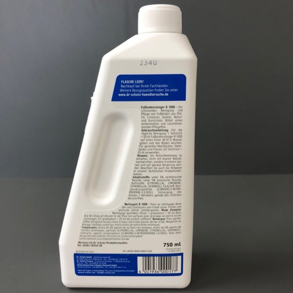 Reiniger elastischer Bodenbeläge 750 ml  von Dr. Schutz Fußboden- Reiniger R1000 – Bild 2