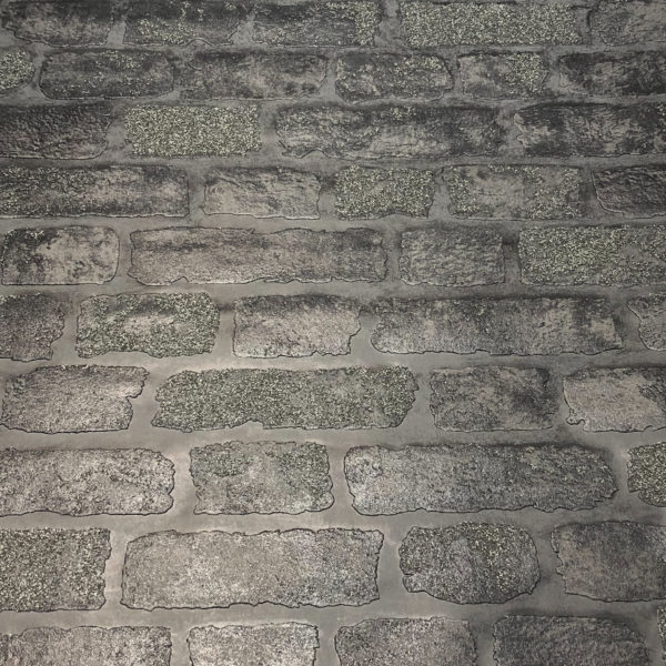Tapete schwarz grau, Kollektion Brique von Marburg, 58423
