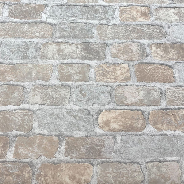 Tapete rotbraun grau, Kollektion Brique von Marburg, 58410