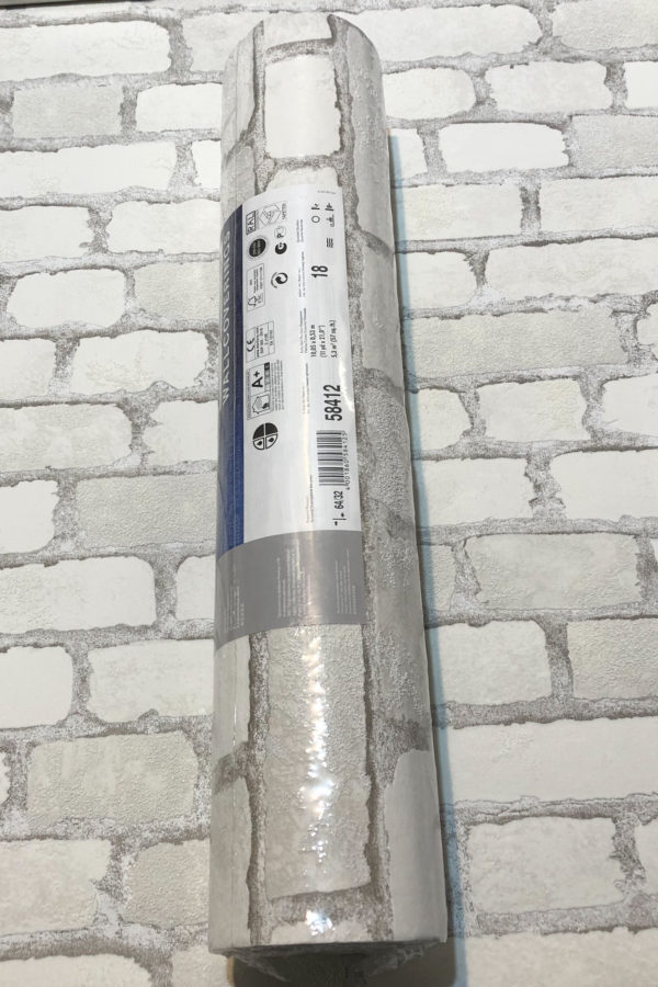 Tapete hellbeige grau, Kollektion Brique von Marburg, 58412 – Bild 3