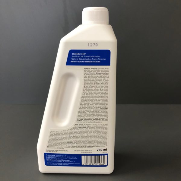 Parkett und Kork Reiniger Matt 750 ml  von Dr. Schutz – Bild 2