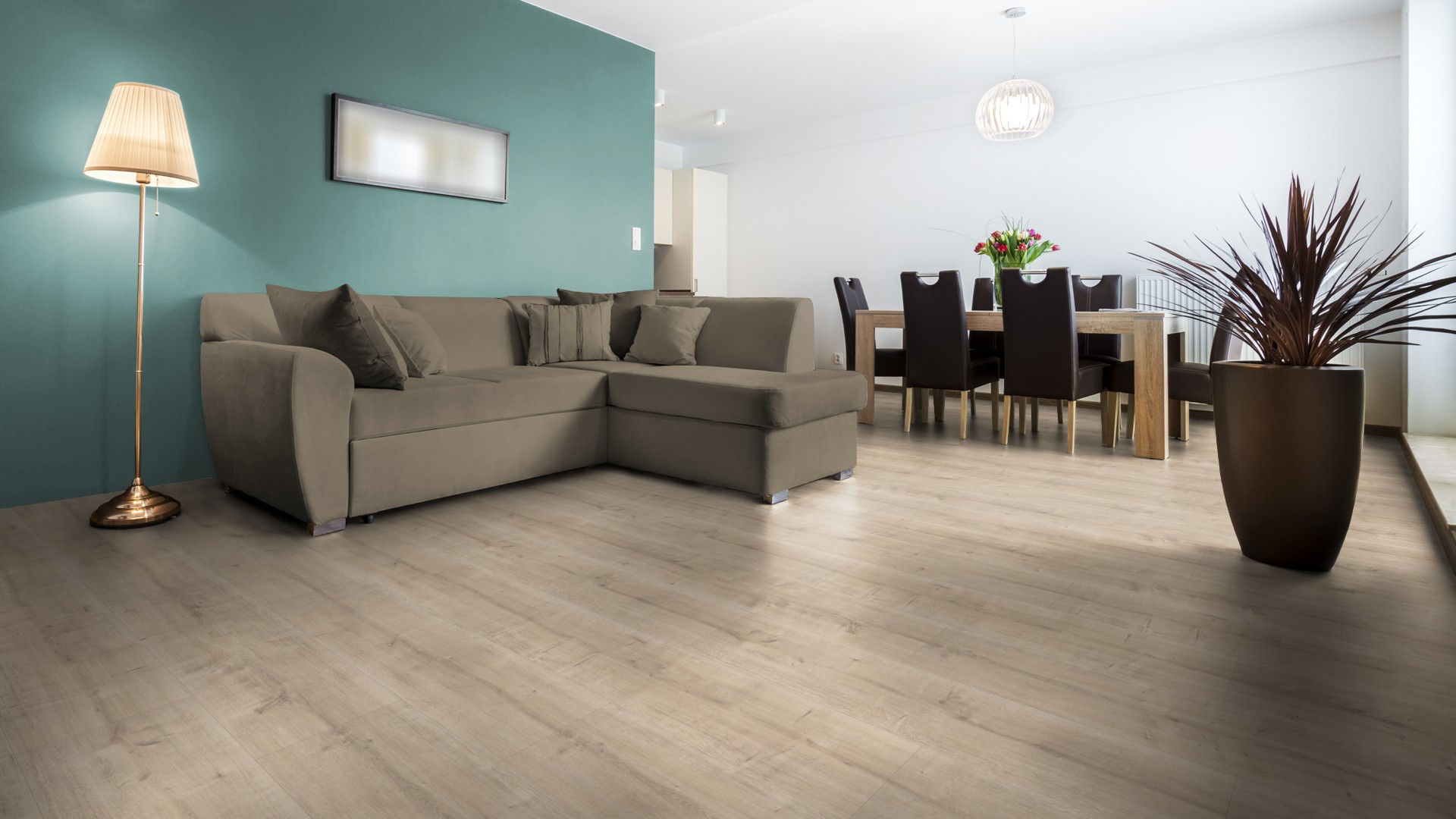 Laminat Premium 21,99€/m² BoDomo Schlossdiele creme – Bild 2