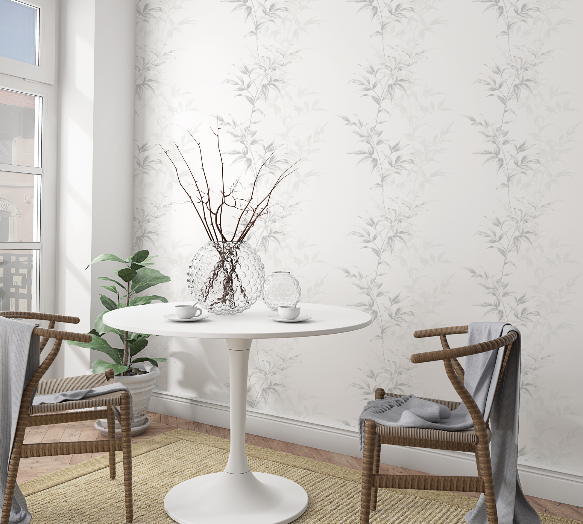 Tapete greige, blau, Kollektion Hailey von Marburg, 82220 – Bild 4