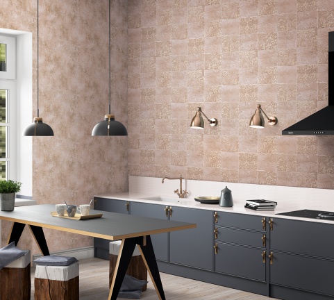 Tapete rot, braun, Kollektion Hailey von Marburg, 82257 – Bild 3