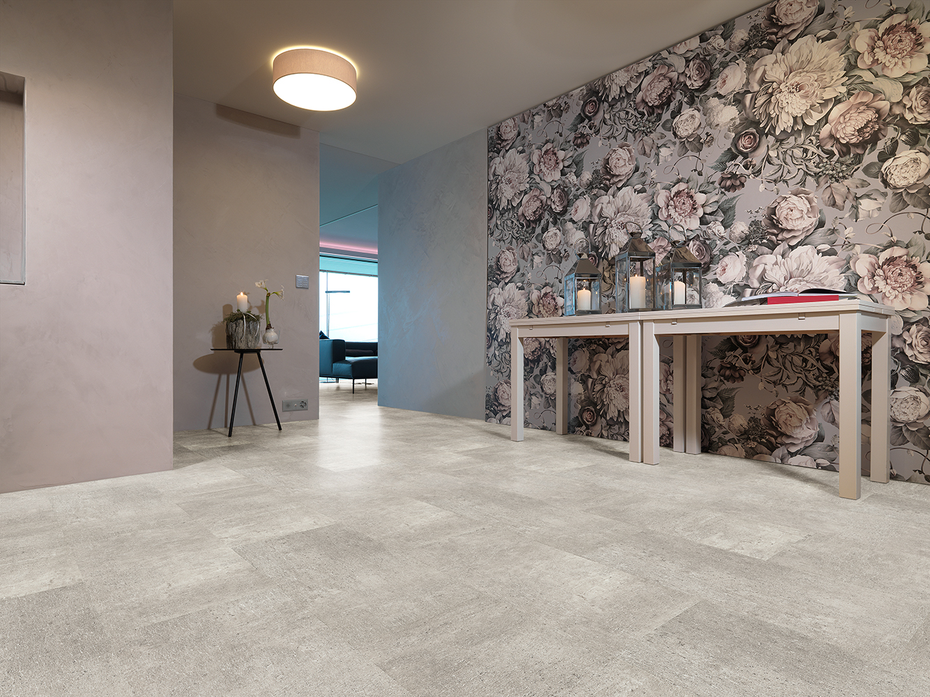 Vinyl 38.90€/m² Adoria Travertine rose – Bild 2