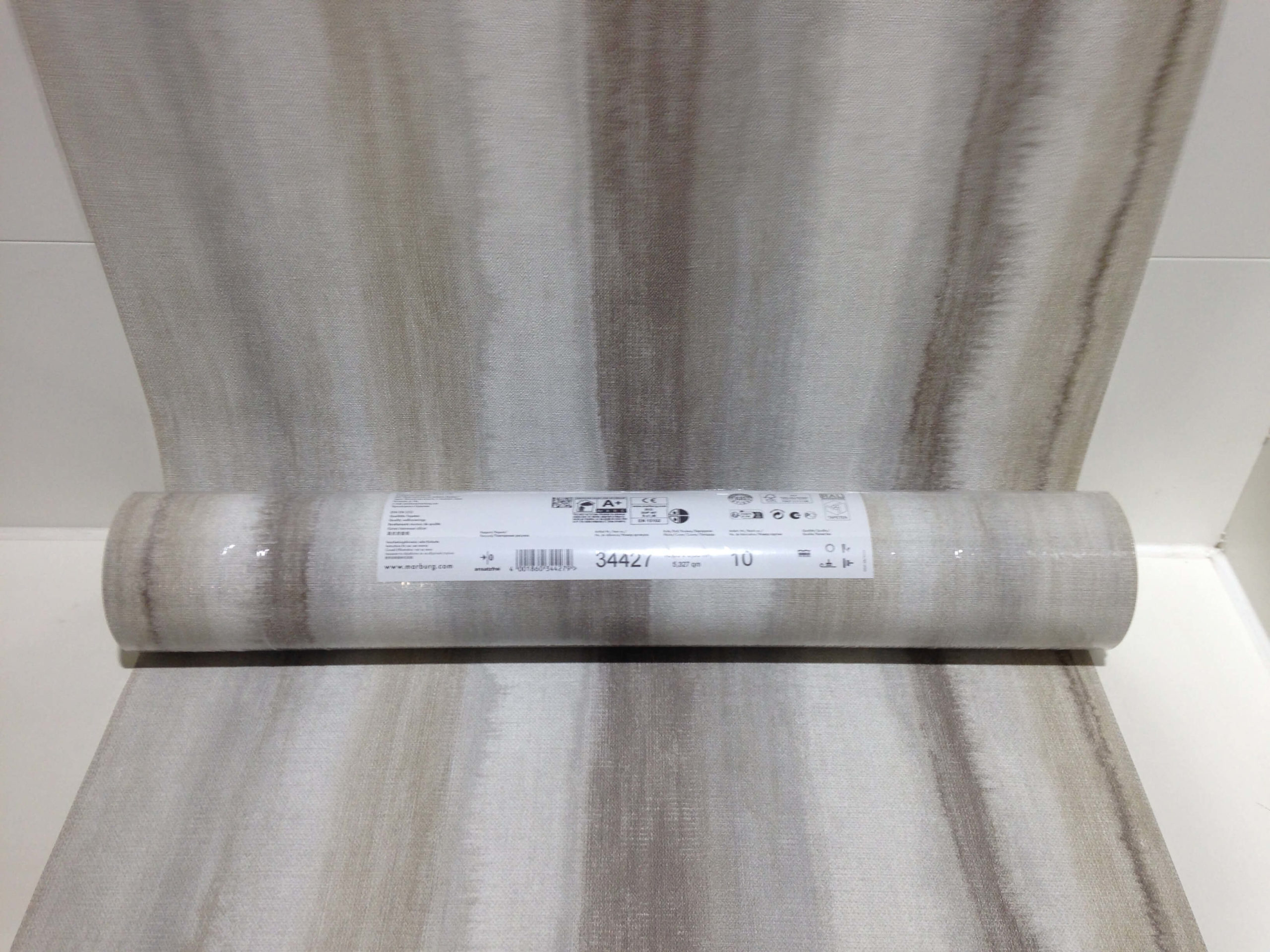 Tapete Streifen grau, braun, beige, Kollektion Shades von Marburg, 34427 – Bild 6