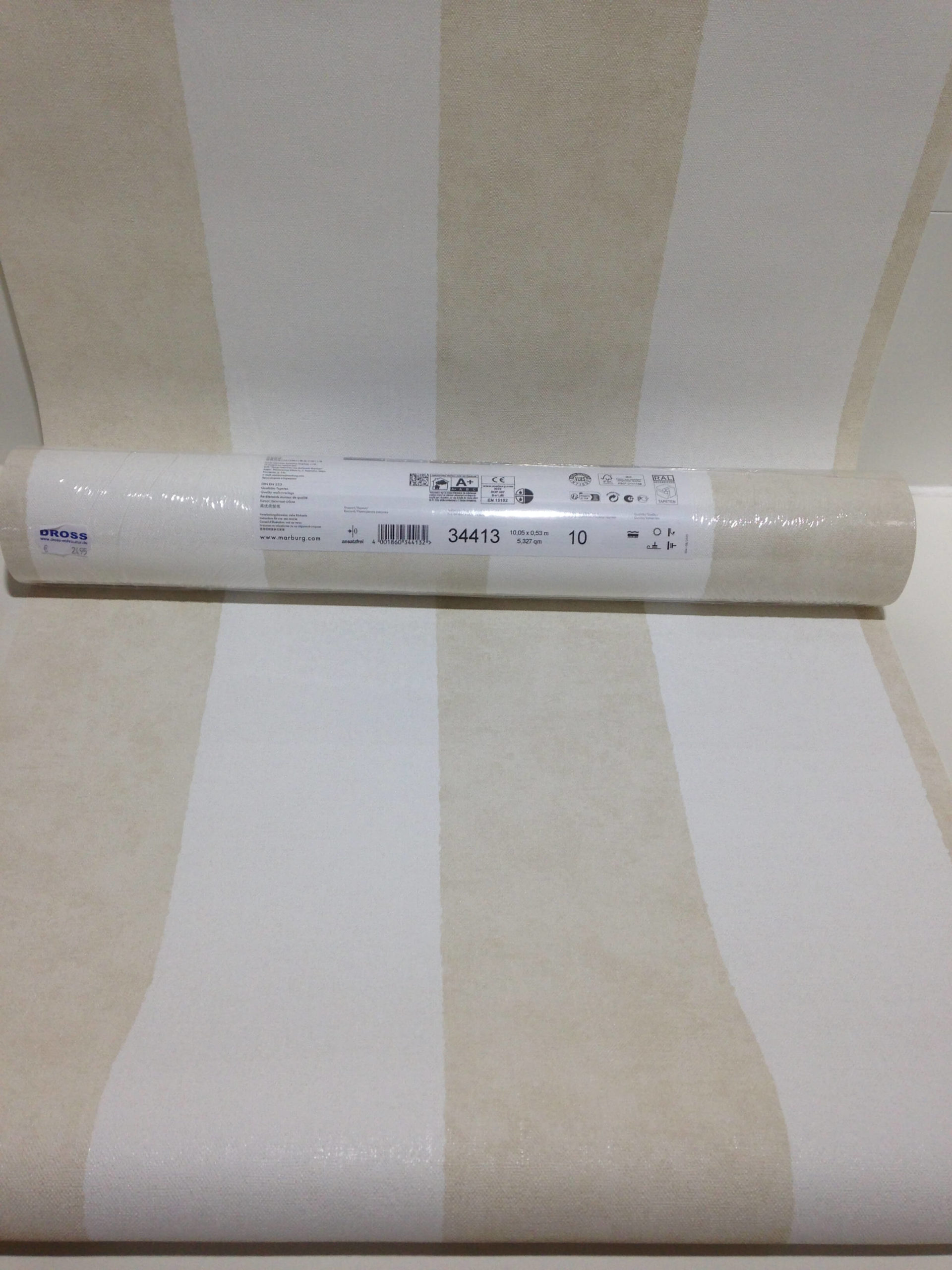 Tapete Streifen creme, weiß, Kollektion Shades von Marburg, 34413 – Bild 7