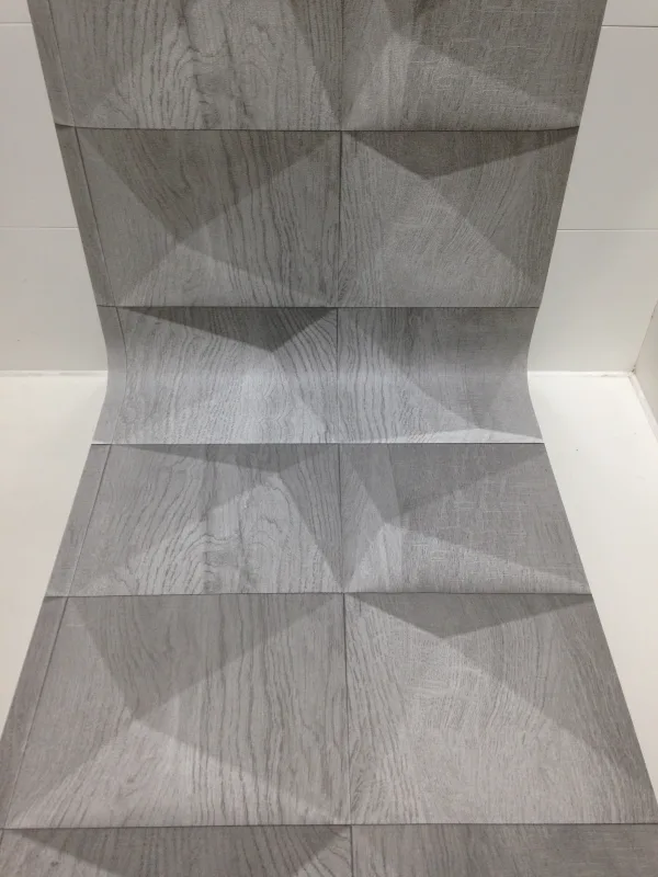 Tapete grau, silber, 3D Holzoptik, Kollektion Gute Zeiten Schlechte Zeiten von Marburg, 34854 – Bild 3