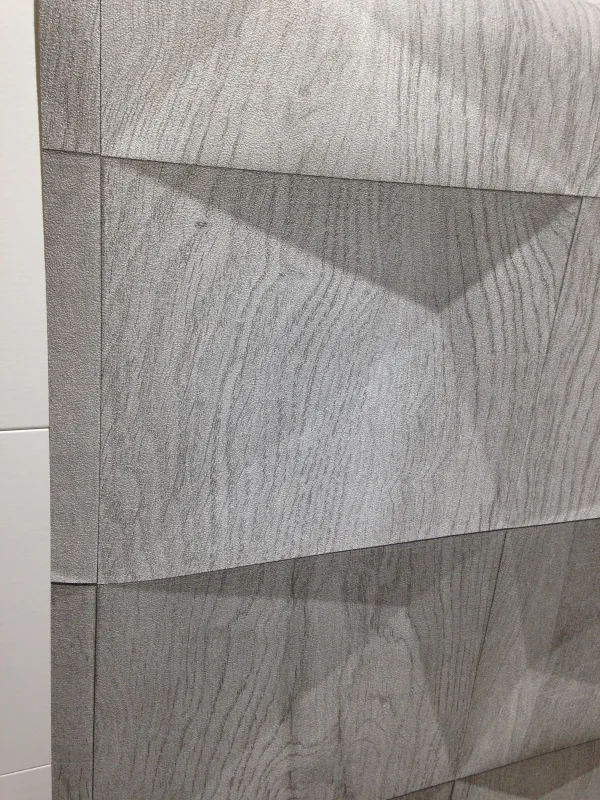 Tapete grau, silber, 3D Holzoptik, Kollektion Gute Zeiten Schlechte Zeiten von Marburg, 34854 – Bild 4