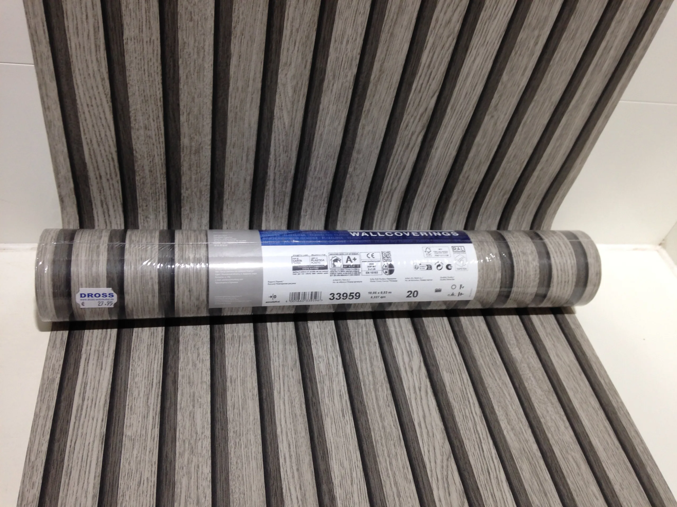 Tapete grau, 3D Holzoptik, Kollektion Botanica von Marburg, 33959 – Bild 4