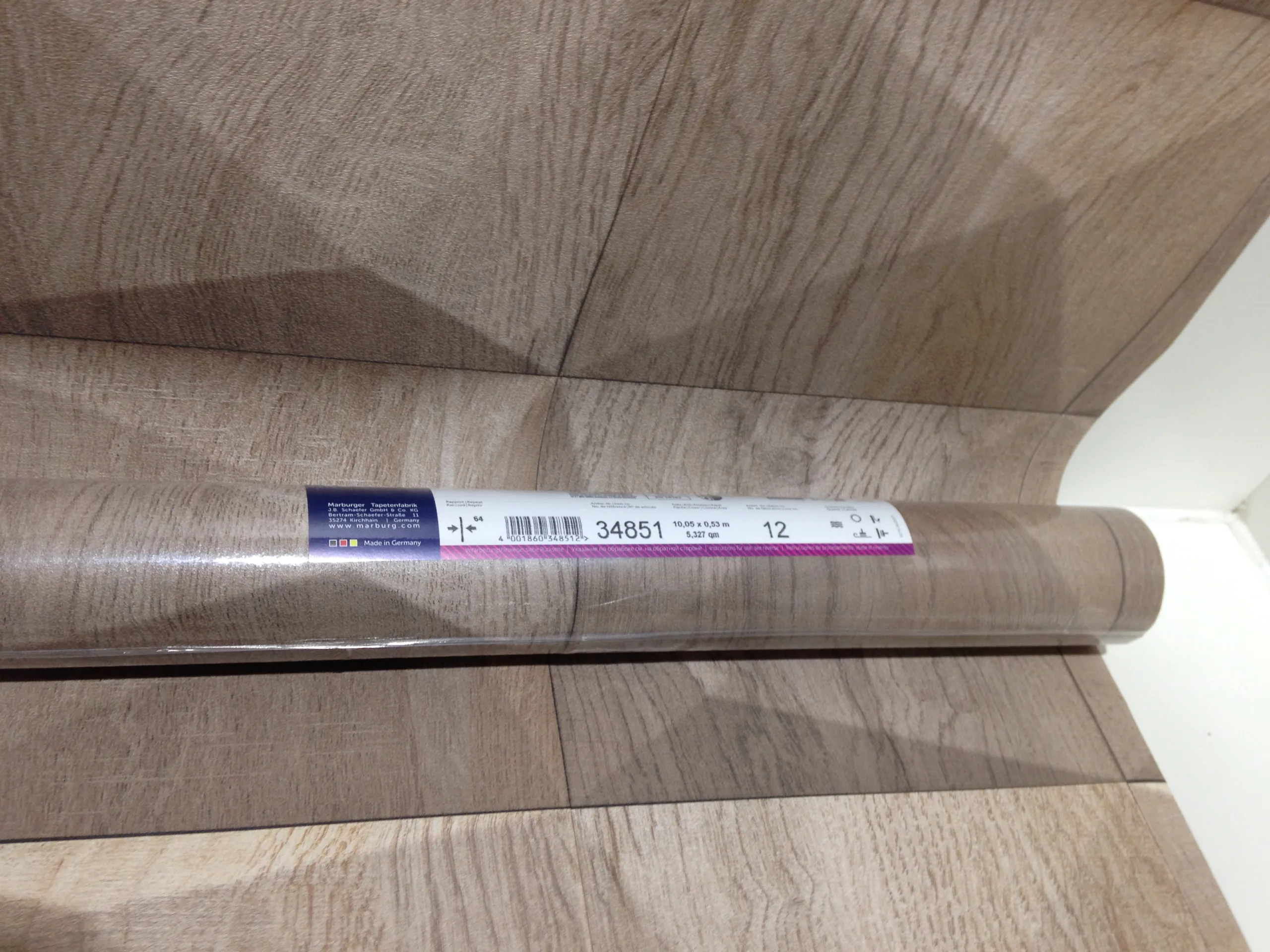 Tapete braun, beige, creme, 3D Holzoptik, Kollektion Gute Zeiten Schlechte Zeiten von Marburg, 34851 – Bild 6