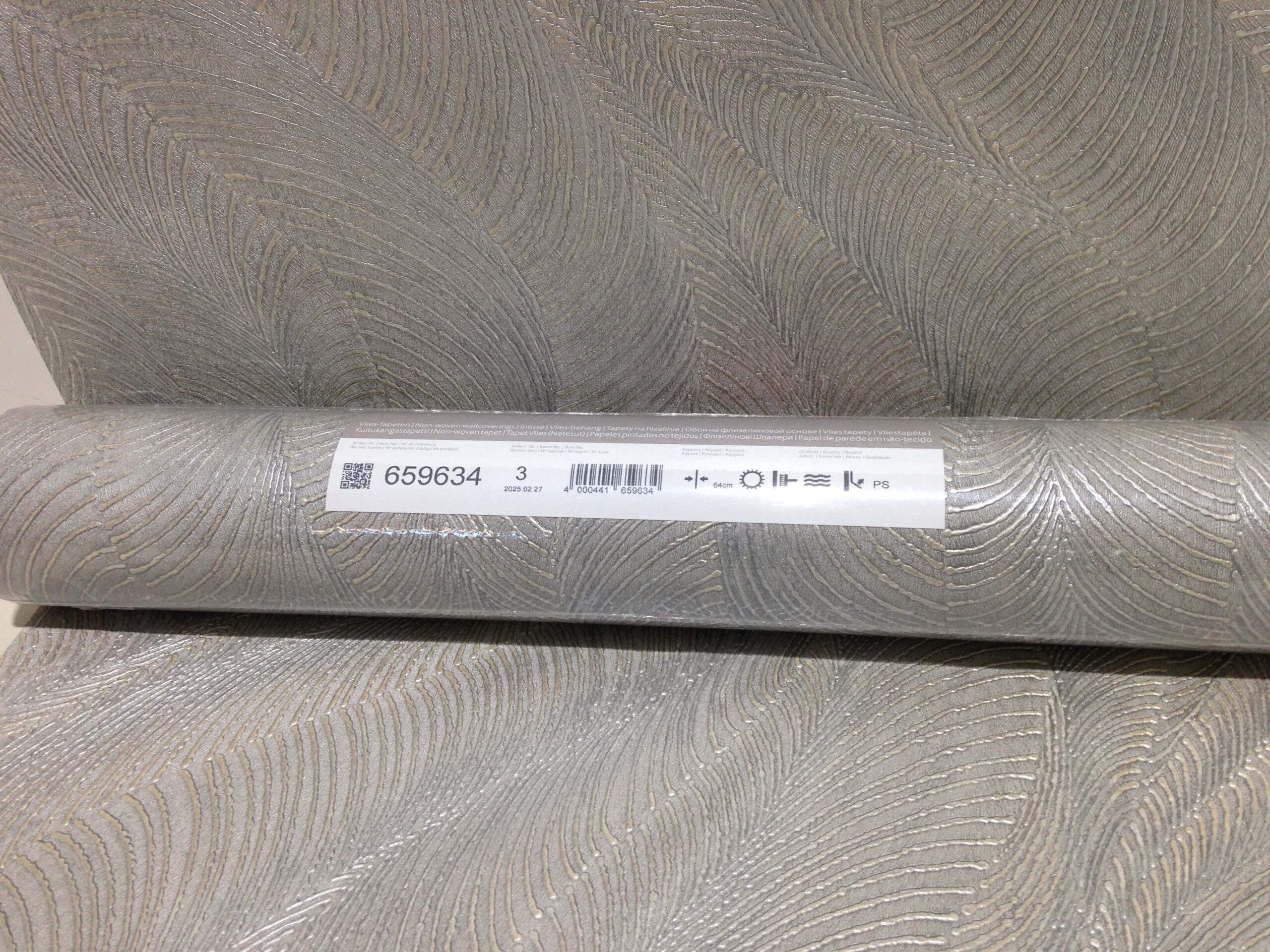 Tapete siber beige Blättermuster Kollektion Incanto von Rasch, 659634 – Bild 9