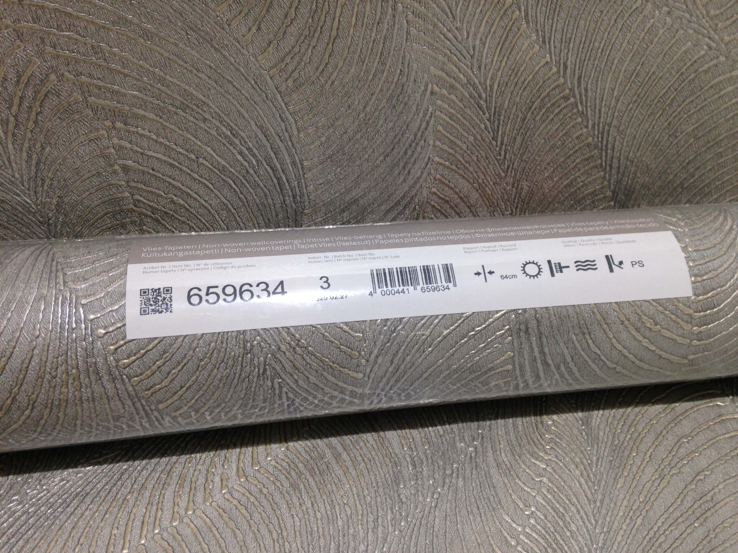 Tapete siber beige Blättermuster Kollektion Incanto von Rasch, 659634 – Bild 5