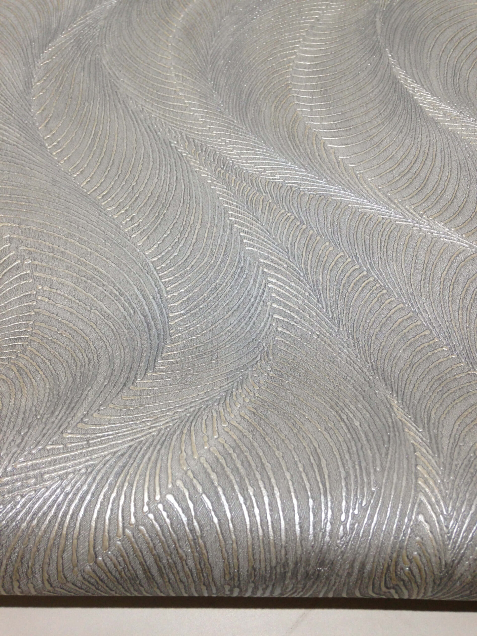 Tapete siber beige Blättermuster Kollektion Incanto von Rasch, 659634 – Bild 2